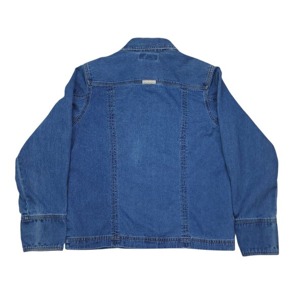 Columbia Womens Small Denim Jacket Shirt Stylish & Durable Cotton Shacket - Picture 7 of 8